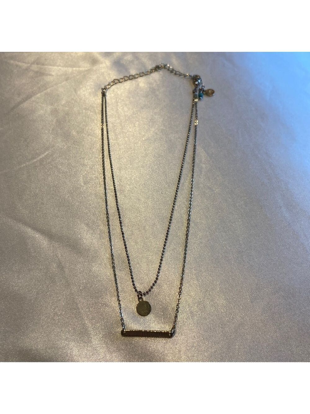 Double Layer Silver Necklace
